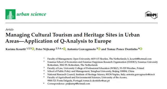 Managing Cultural Tourism and Heritage Sites in Urban Areas—Application of Q-Analysis to Europe | Urban science