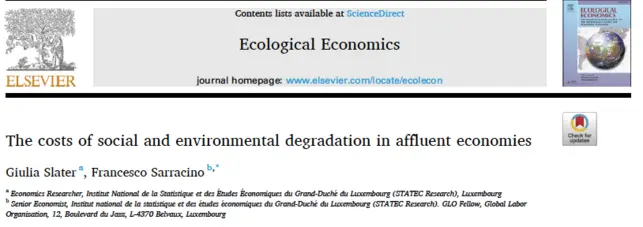 The costs of social and environmental degradation in affluent economies | Elsevier