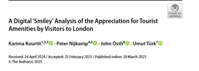 A digital 'smiley' analysis of the appreciation for tourist amenities by visitors to London | Springer